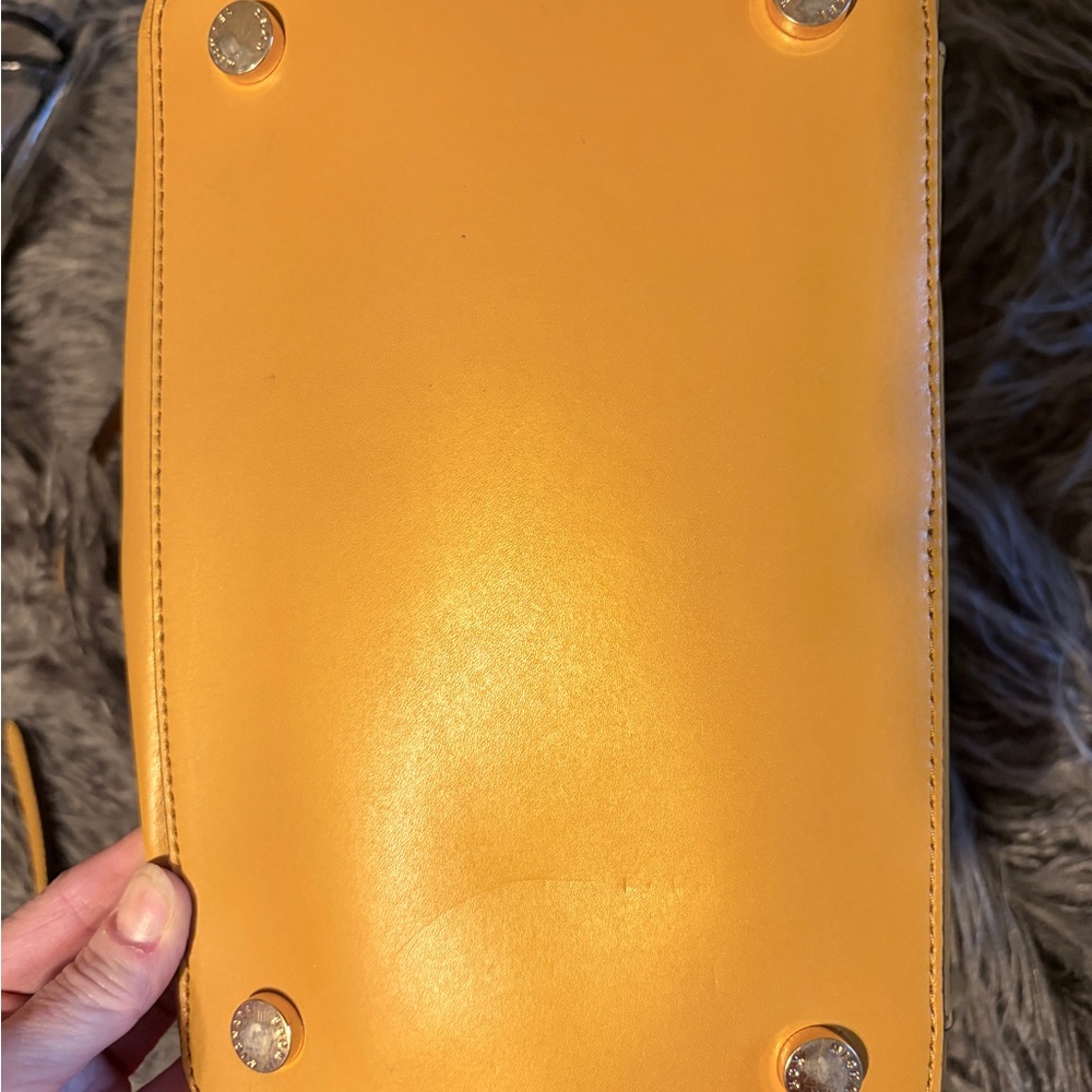 Michael Kors Yellow Saffiano Leather Tote with MK Charm - Picture 7 of 7